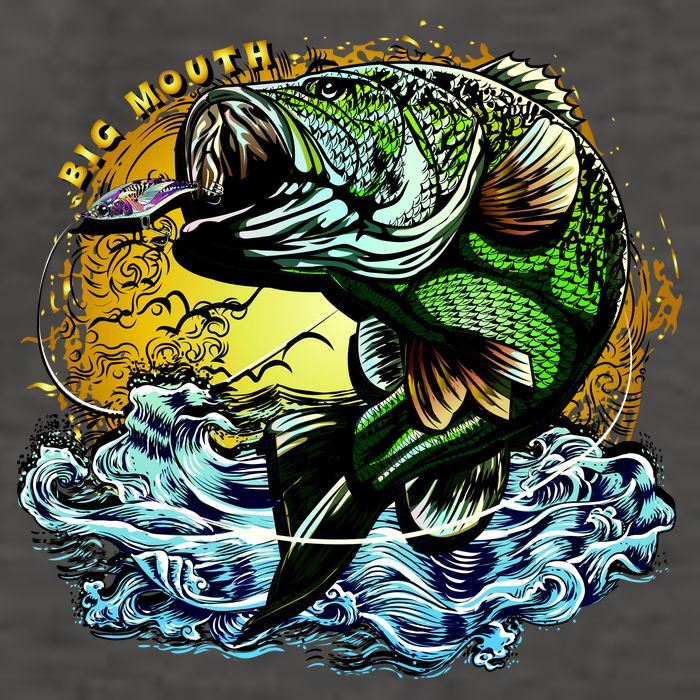 Big Mouth Bass Vector Backpack