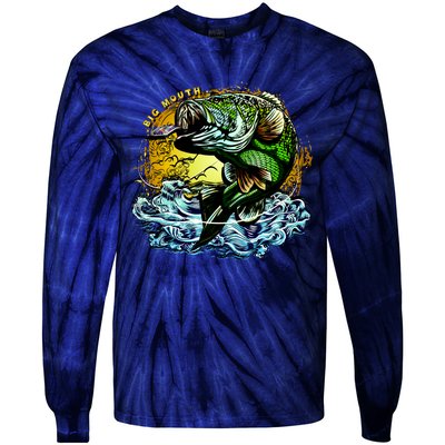 Big Mouth Bass Tie-Dye Long Sleeve Shirt