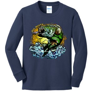 Big Mouth Bass Kids Long Sleeve Shirt