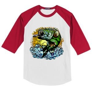 Big Mouth Bass Kids Colorblock Raglan Jersey