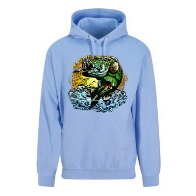 Big Mouth Bass Unisex Surf Hoodie