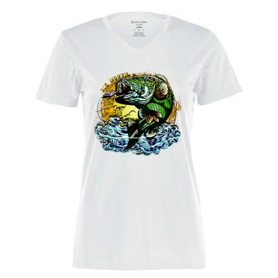 Big Mouth Bass Women's Momentum V-Neck T-Shirt