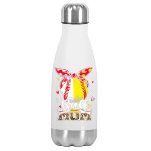 Ball Mom Baseball Softball Mom Mothers Day Mama Stainless Steel Insulated Water Bottle