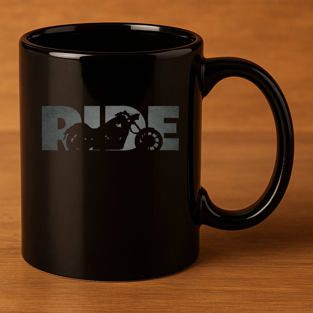 Biker Motorcycle 11oz C Handle Ceramic Mug