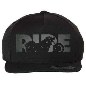 Biker Motorcycle Wool Snapback Cap