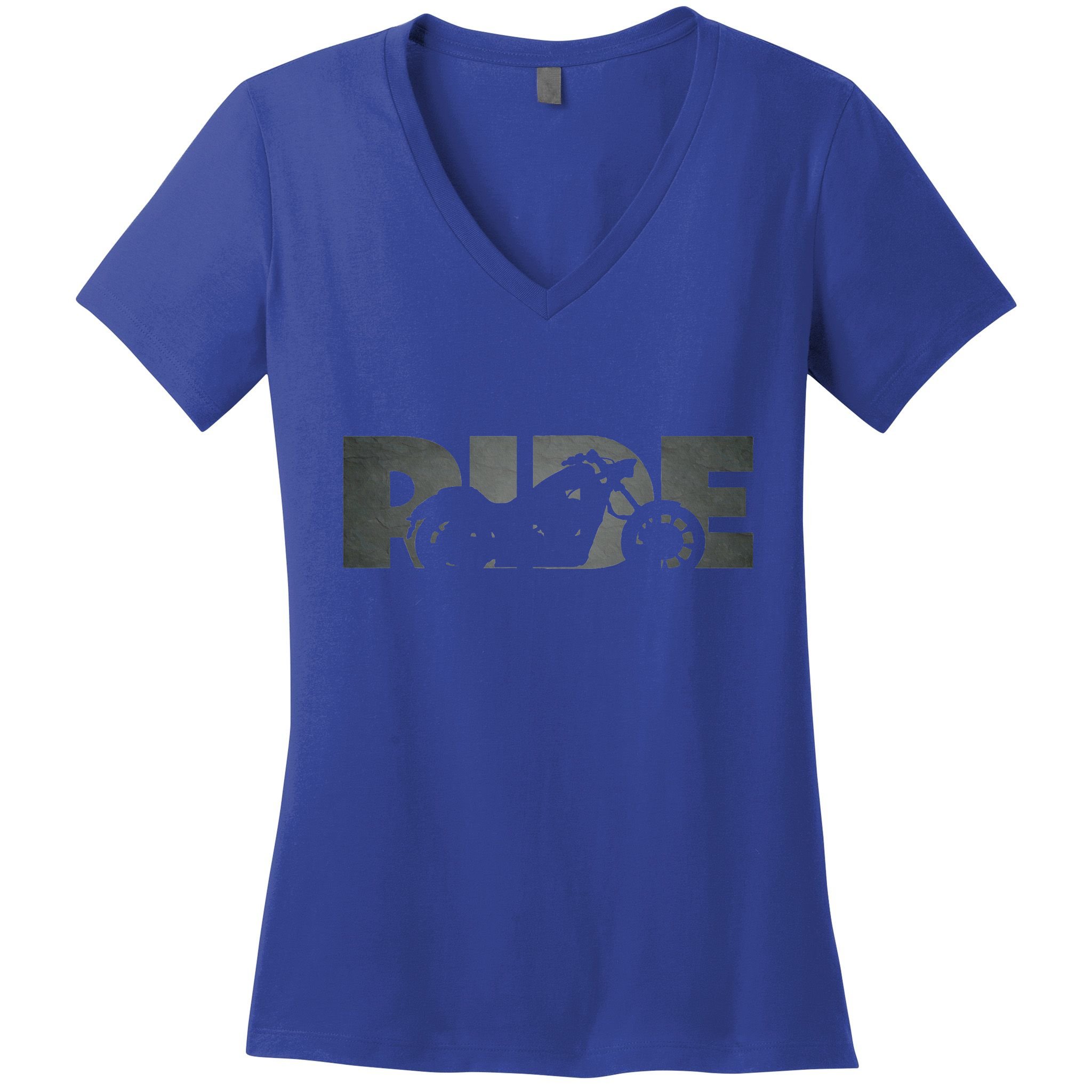 Biker Motorcycle Women's V-Neck T-Shirt