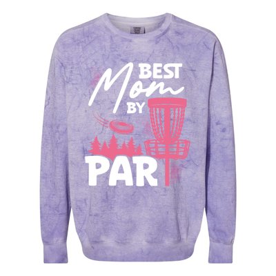 Best Mom By Par Ultimate Frisbee Gift Colorblast Crewneck Sweatshirt