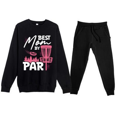 Best Mom By Par Ultimate Frisbee Gift Premium Crewneck Sweatsuit Set