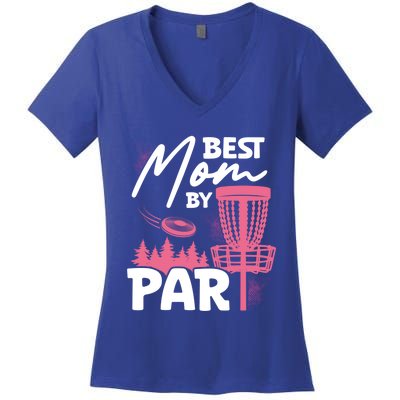 Best Mom By Par Ultimate Frisbee Gift Women's V-Neck T-Shirt