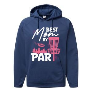 Best Mom By Par Ultimate Frisbee Gift Performance Fleece Hoodie