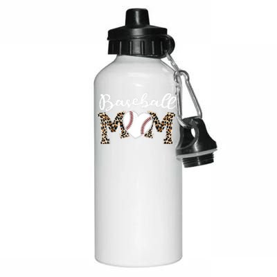 Ball Mom Baseball Softball Mom Mothers Day Leopard Mama Aluminum Water Bottle 