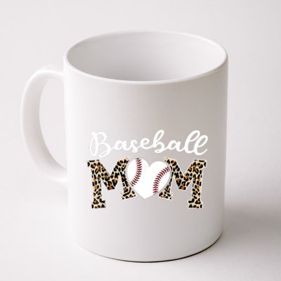 Ball Mom Baseball Softball Mom Mothers Day Leopard Mama Coffee Mug