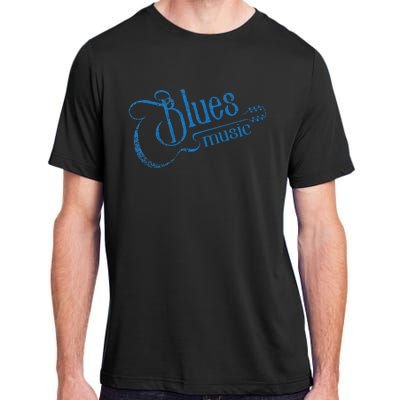 Blues Music Blues Lover Musician Guitarist Guitar Player Adult ChromaSoft Performance T-Shirt