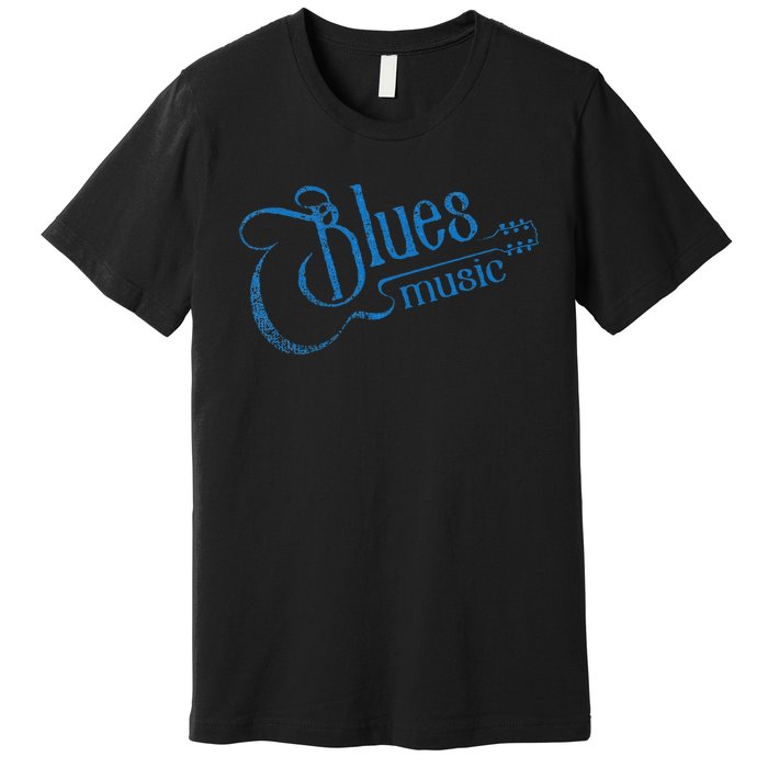 Blues Music Blues Lover Musician Guitarist Guitar Player Premium T-Shirt