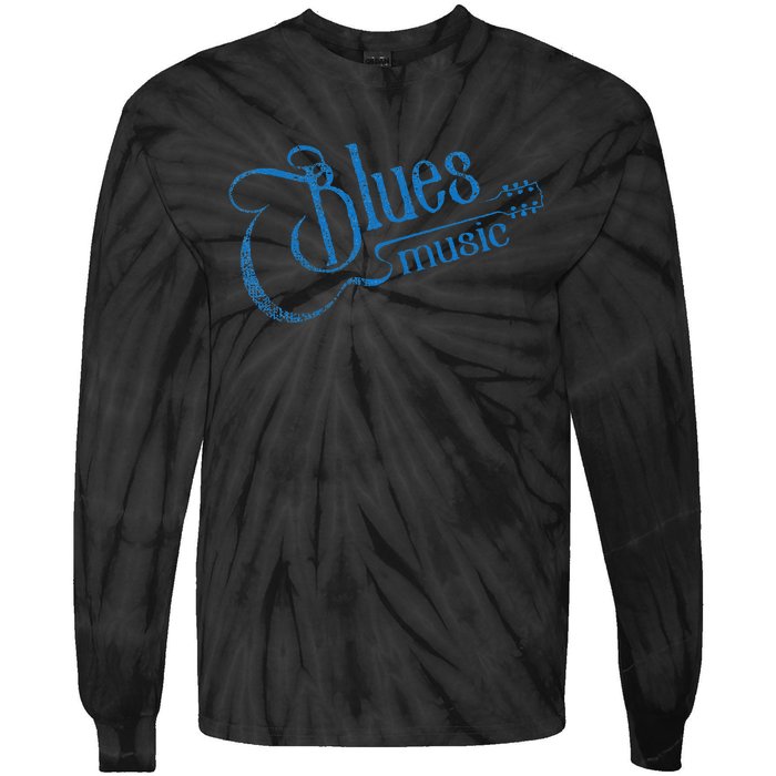 Blues Music Blues Lover Musician Guitarist Guitar Player Tie-Dye Long Sleeve Shirt