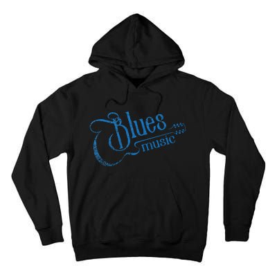 Blues Music Blues Lover Musician Guitarist Guitar Player Tall Hoodie