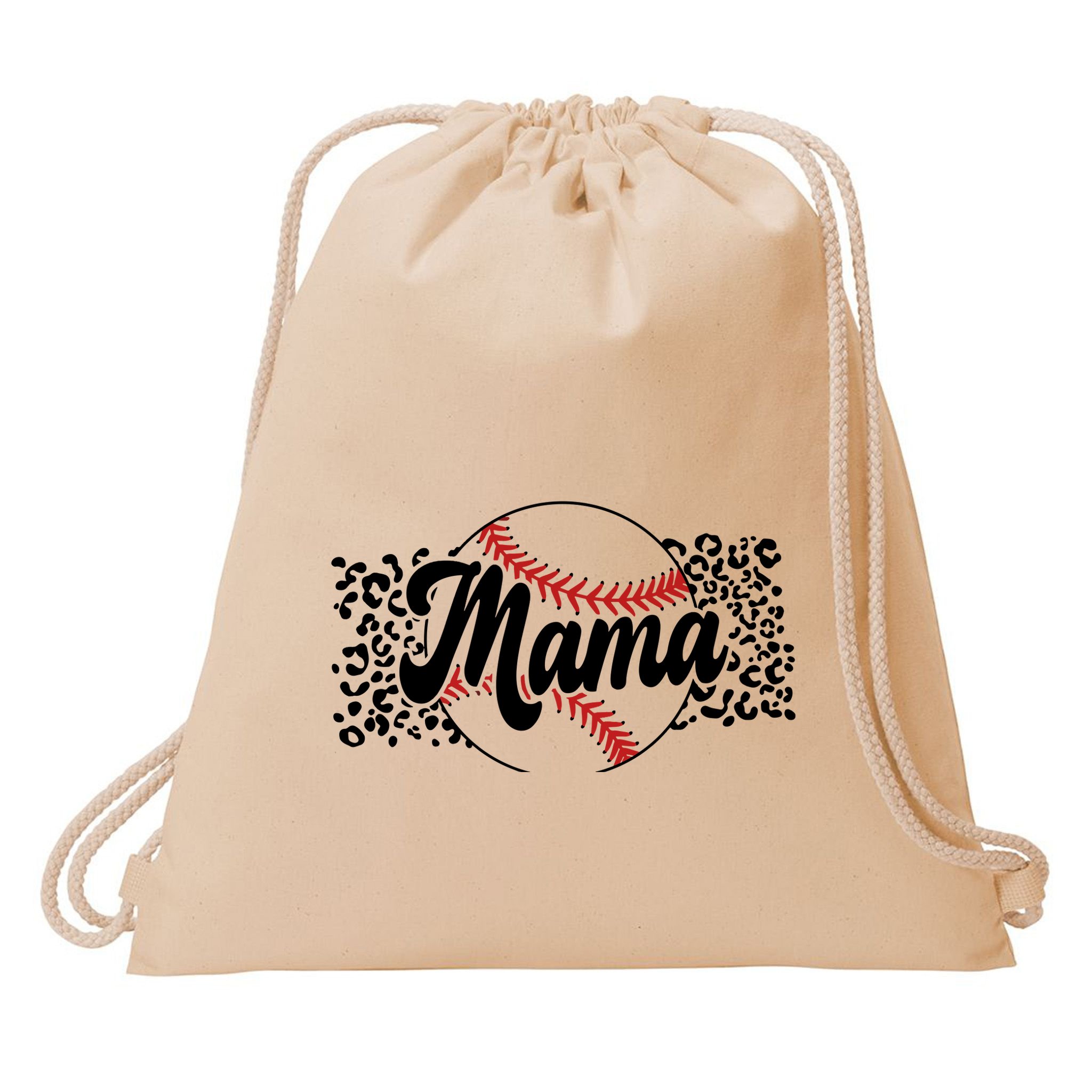 Baseball Mom Drawstring Bag