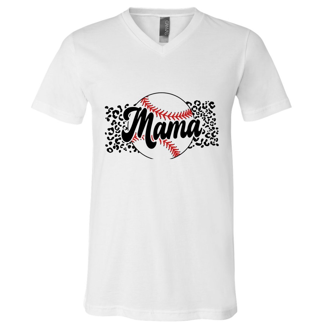 Baseball Mom V-Neck T-Shirt