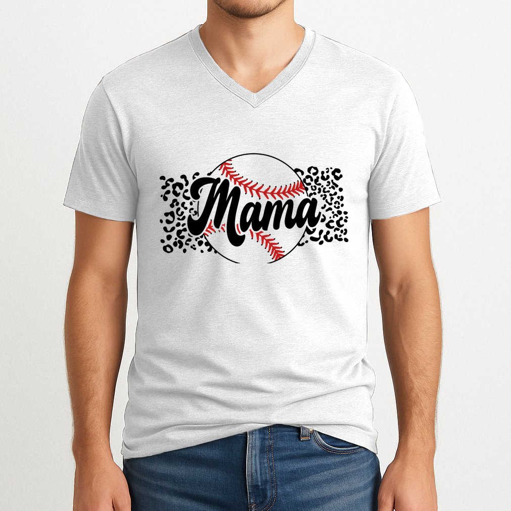 Baseball Mom V-Neck T-Shirt