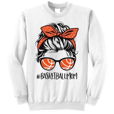 Basketball Mom Basketball Lover Mothers Day Messy Bun Sweatshirt