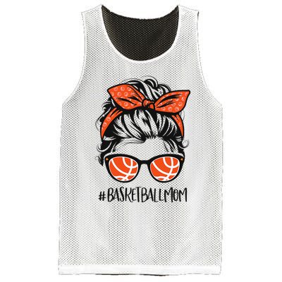 Basketball Mom Basketball Lover Mothers Day Messy Bun Mesh Reversible Basketball Jersey Tank