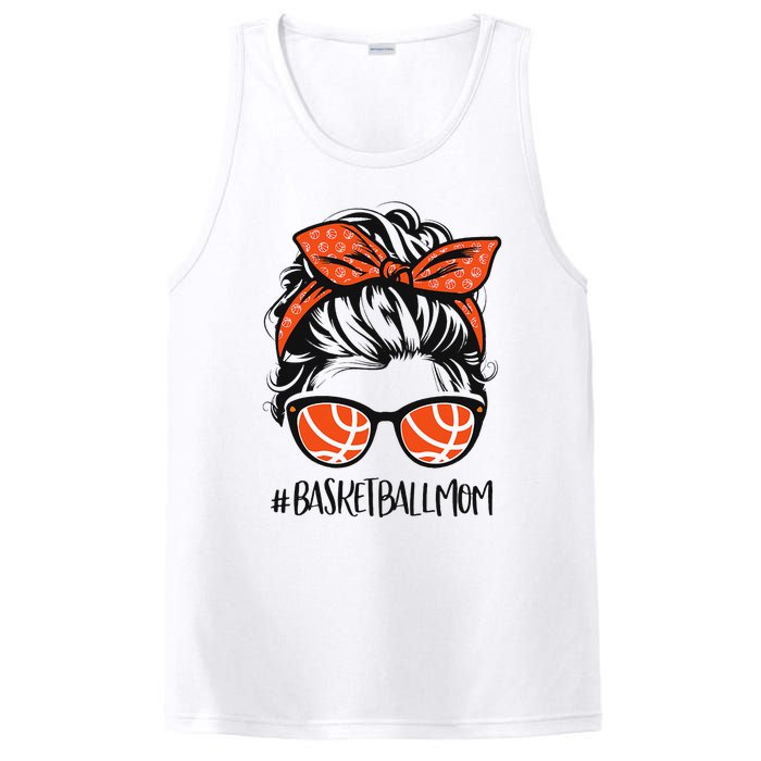 Basketball Mom Basketball Lover Mothers Day Messy Bun PosiCharge Competitor Tank