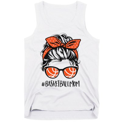 Basketball Mom Basketball Lover Mothers Day Messy Bun Tank Top