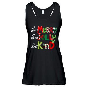 Be Merry Be Jolly Be Kind Teacher Christmas Ladies Essential Flowy Tank