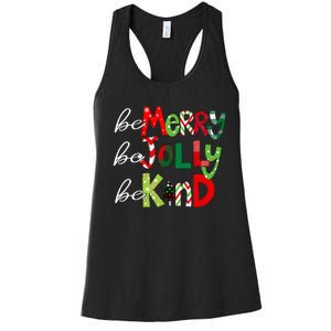 Be Merry Be Jolly Be Kind Teacher Christmas Women's Racerback Tank