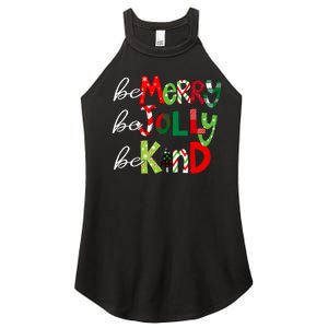 Be Merry Be Jolly Be Kind Teacher Christmas Women's Perfect Tri Rocker Tank