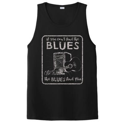 Blues Music Band Lover Vintage Guitar Teacher Funny Blues PosiCharge Competitor Tank