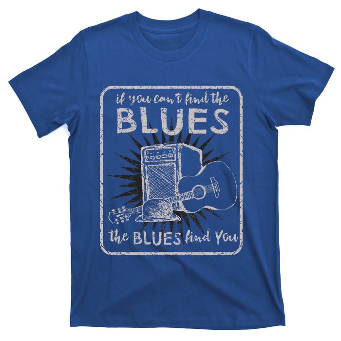 Blues Music Band Lover Vintage Guitar Teacher Funny Blues T-Shirt