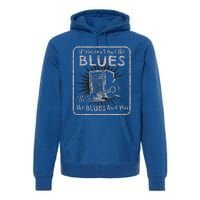 Blues Music Band Lover Vintage Guitar Teacher Funny Blues Premium Hoodie