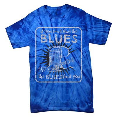 Blues Music Band Lover Vintage Guitar Teacher Funny Blues Tie-Dye T-Shirt