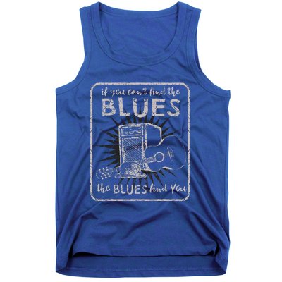 Blues Music Band Lover Vintage Guitar Teacher Funny Blues Tank Top