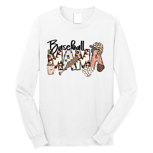 Baseball Mom Baseball Mama Sports Mom Baseball Mama Mother's Day Long Sleeve Shirt