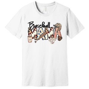 Baseball Mom Baseball Mama Sports Mom Baseball Mama Mother's Day Premium T-Shirt