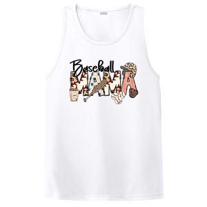 Baseball Mom Baseball Mama Sports Mom Baseball Mama Mother's Day PosiCharge Competitor Tank