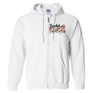 Baseball Mom Baseball Mama Sports Mom Baseball Mama Mother's Day Full Zip Hoodie