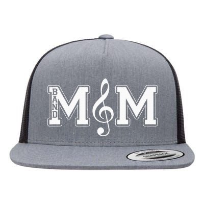 Band Mom Band Parent Gift For Band Fan Music Moms Flat Bill Trucker Hat