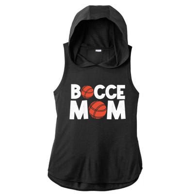 Bocce Mom Bocce Ball Player Mother Bocce Gift Ladies PosiCharge Tri-Blend Wicking Draft Hoodie Tank