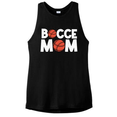 Bocce Mom Bocce Ball Player Mother Bocce Gift Ladies PosiCharge Tri-Blend Wicking Tank