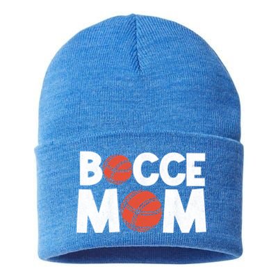 Bocce Mom Bocce Ball Player Mother Bocce Gift Sustainable Knit Beanie