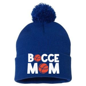 Bocce Mom Bocce Ball Player Mother Bocce Gift Pom Pom 12in Knit Beanie