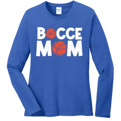 Bocce Mom Bocce Ball Player Mother Bocce Gift Ladies Long Sleeve Shirt