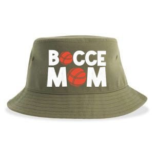 Bocce Mom Bocce Ball Player Mother Bocce Gift Sustainable Bucket Hat