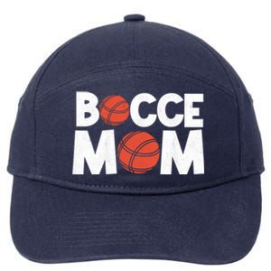 Bocce Mom Bocce Ball Player Mother Bocce Gift 7-Panel Snapback Hat