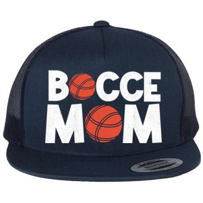 Bocce Mom Bocce Ball Player Mother Bocce Gift Flat Bill Trucker Hat