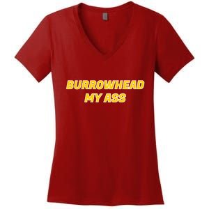 Burrowhead My Butt A*** Funny Football Fan Meme Kansas City Women's V-Neck T-Shirt