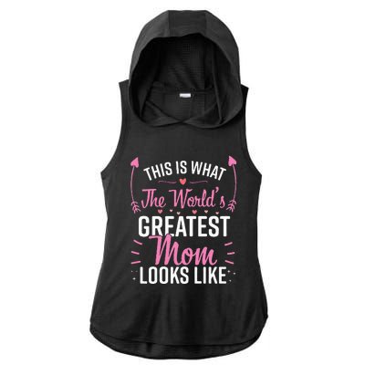 Best Mom Best Mother Ladies PosiCharge Tri-Blend Wicking Draft Hoodie Tank